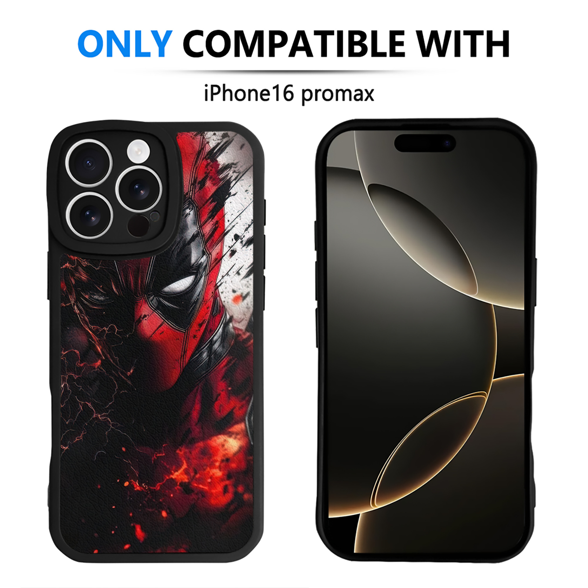（画像用） Deadpool デッドプール 【iPhone 16シリーズ対応】シリコンスマホケース（レザー調） 材質：シリコン